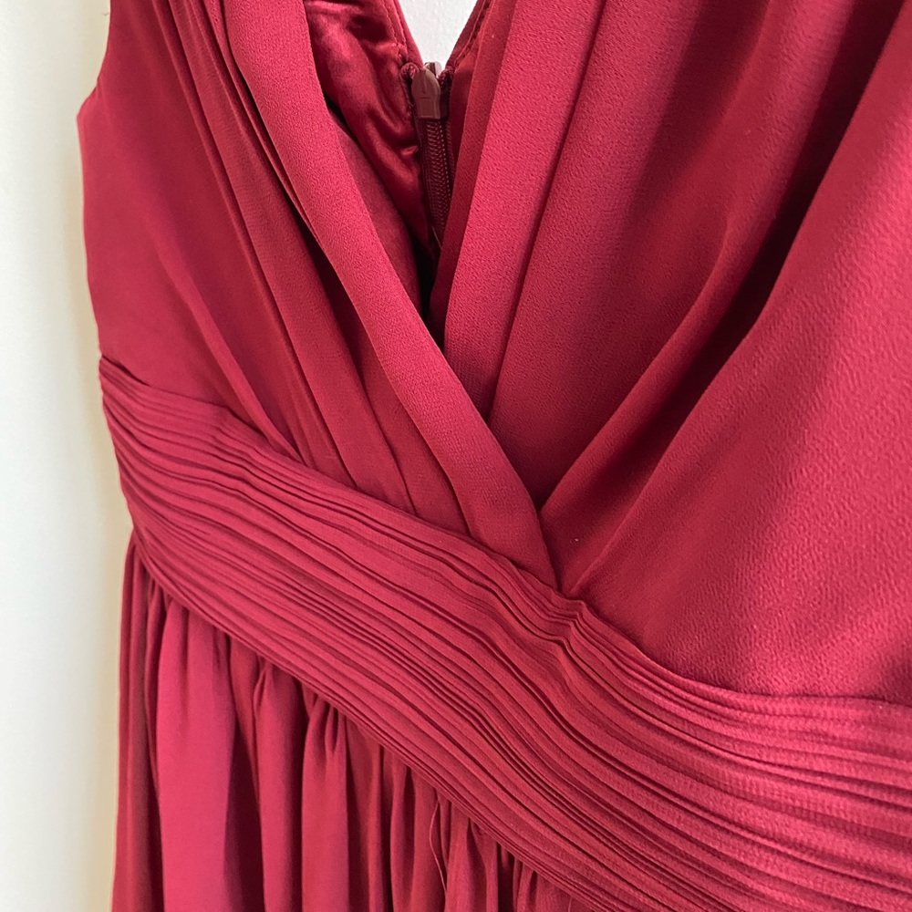 Short Burgundy Bridesmaid Dress